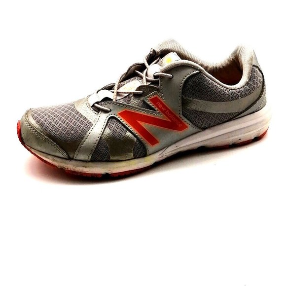 New Balance Womens Sneakers Gray Orange Bungee‎ Laces Walking Shoe Round Toe 6.5 - Picture 1 of 10